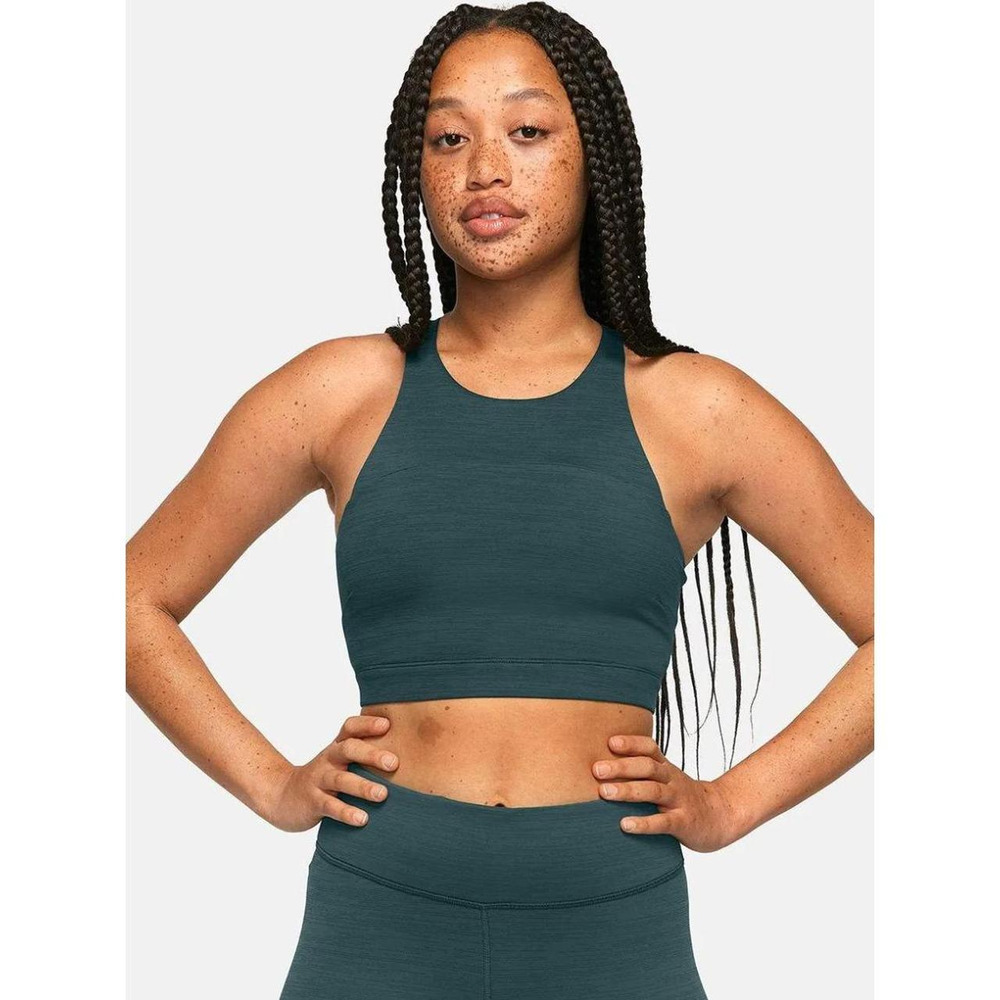 Outdoor Voices TechSweat Built-In Shelf Bra Racerback Crop Tank Top Evergreen S